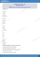 Đề thi học kì 1 Tiếng Anh 5 - Đề số 5